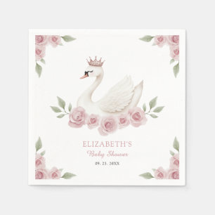 Swan Baby Shower Napkin