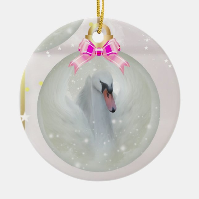 Swan Bauble In Christmas Ornament (Front)