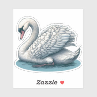Swan bird Custom-Cut Vinyl Sticker