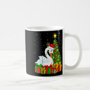 Swan Bird Xmas Holiday Santa Swan Christmas Tree Coffee Mug