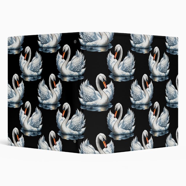 Swan Birds Pattern Design  Binder (Background)