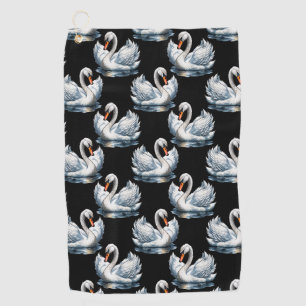 Swan Birds Pattern Design  Golf Towel