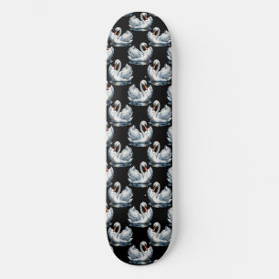 Swan Birds Pattern Design Skateboard