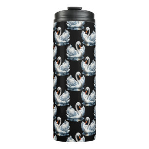 Swan Birds Pattern Design Thermal Tumbler