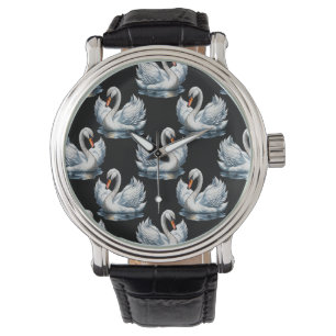 Swan Birds Pattern Design  Watch