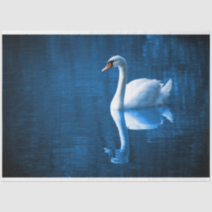 Swan Blue Lake Decoupage Tissue Paper