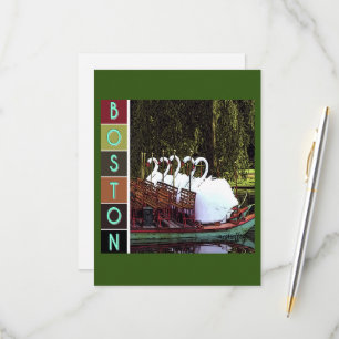 Swan Boats in Summer   RSVP Card