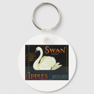 Swan Brand Apples Keychain