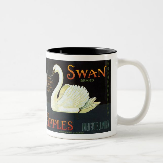 Swan Brand Apples Two-Tone Coffee Mug (Right)