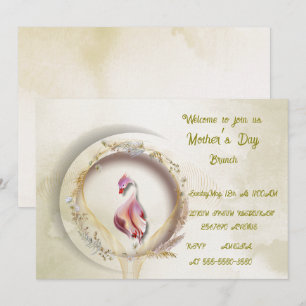 Swan chic MOTHER party Invitation