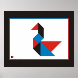 SWAN - CONTEMPORARY ABSTRACT ART - DA0501AC POSTER