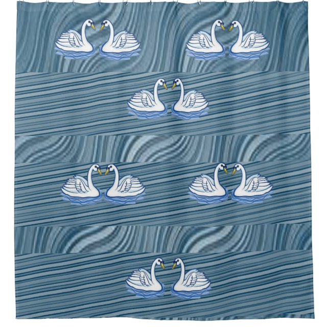 Swan de rideau de douche (Devant)