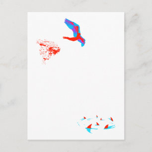 swan dive postcard