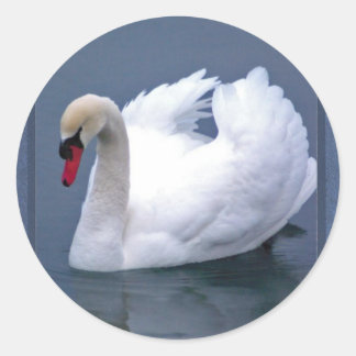 SWAN ELEGANCE CLASSIC ROUND STICKER