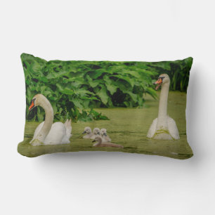Swan Family Lumbar Pillow