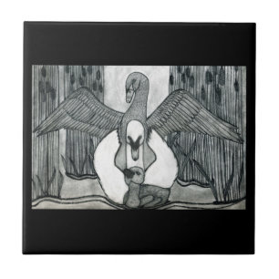 Swan Family Tile