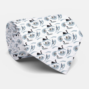 Swan Frenzy Tie Double Sided Print (click color)