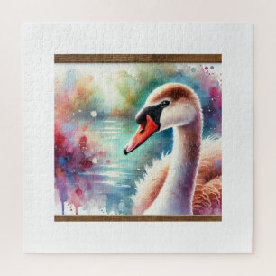 Swan Goose Beauty 130724AREF121 - Watercolor Jigsaw Puzzle