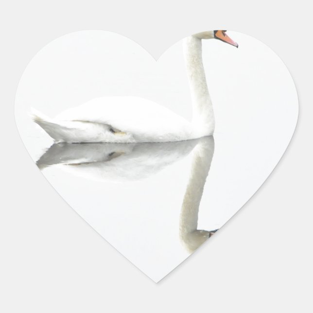 Swan Heart Sticker (Front)