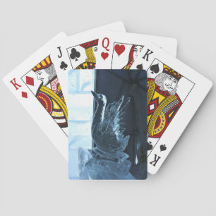 Swan Ice Sculpture, Quebec, Canada Playing Cards