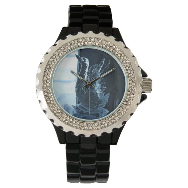 Swan Ice Sculpture, Quebec, Canada Watch (Front)