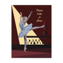 'Swan Lake Ballerina' custom Postcard