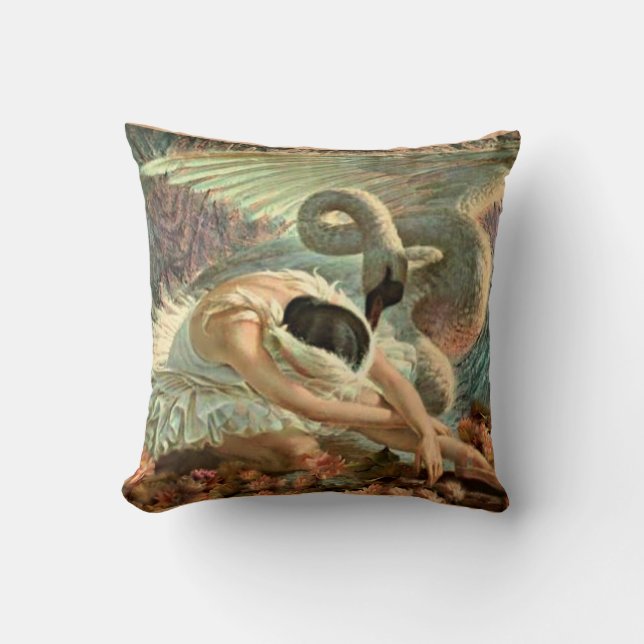 Swan Lake Ballet Throw Pillow (Front)