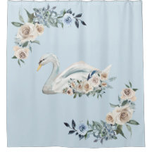 Swan Lake Bathroom Shower Curtain