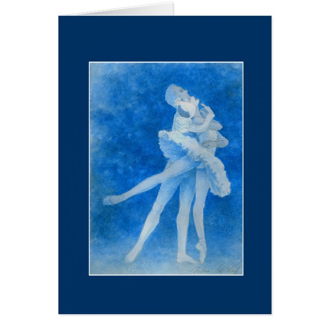 Swan Lake Greeting Card (Front)