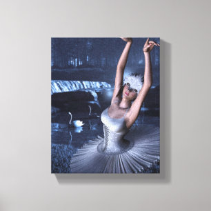Swan Lake - Odette and Swans Canvas Print