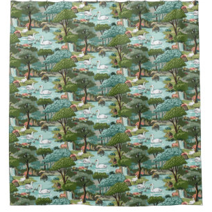 Swan Lake Retro Style Paint by Number