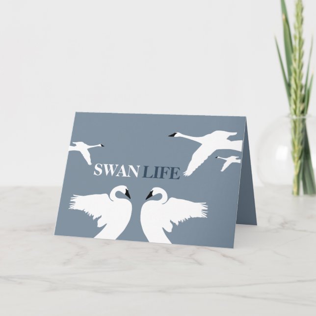 Swan Life, Elegant Swan Card (Front)