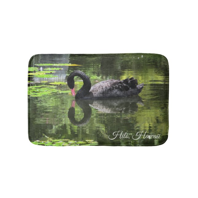 Swan Love Bath Mat (Front)