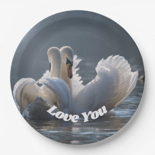 Swan-Love- Paper Plate