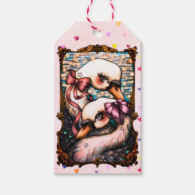 Swan lovers gift tags (Front)