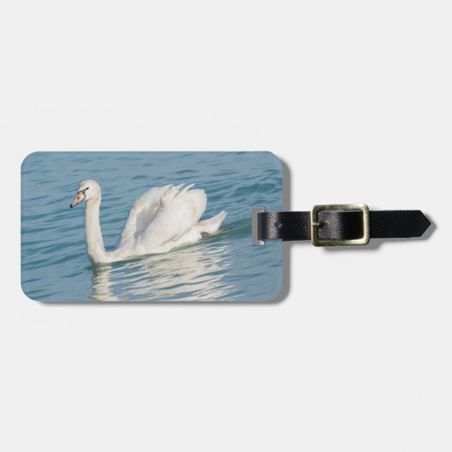 Swan Luggage Tag (Front Horizontal)