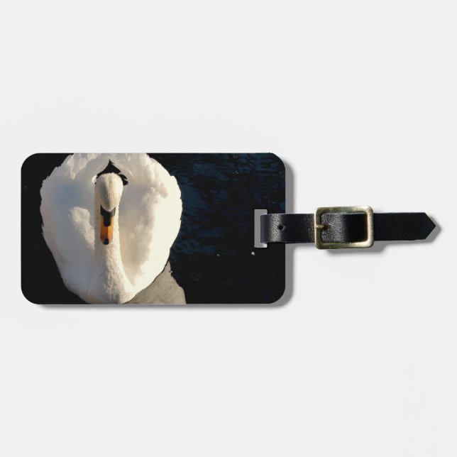 Swan Luggage Tag (Front Horizontal)