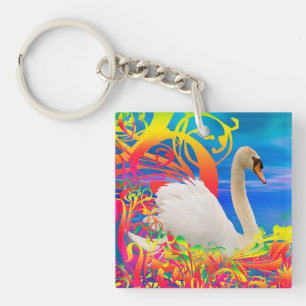 Swan Nest Keychain