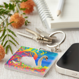 Swan Nest Keychain
