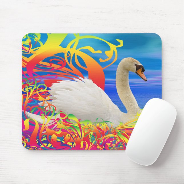 Swan Nest Mouse Mat (With Mouse)