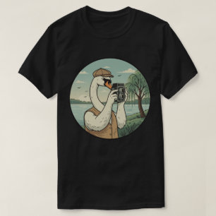 Swan Photographer - Vintage Nature Camera Shot T-Shirt