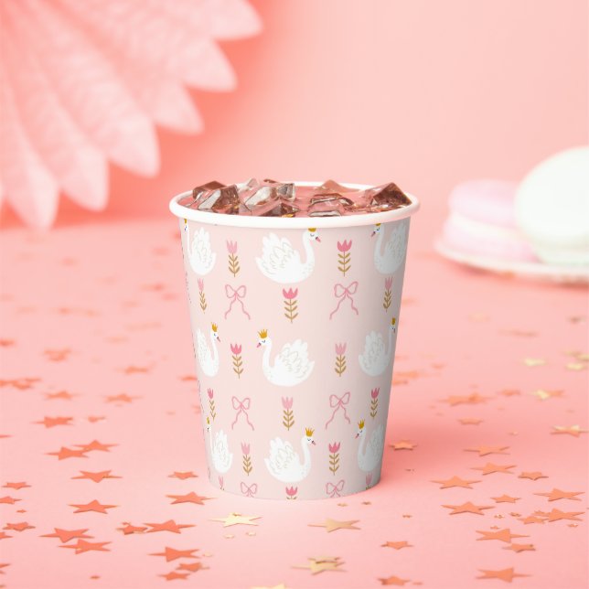 Swan Princess Birthday Paper Cups (Insitu)