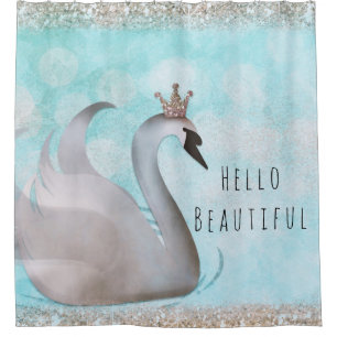 Swan Princess Faux Gold Glitter Chic Fairy Tale