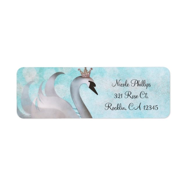 Swan Princess Glitter Fairy Tale Party Invitation (Front)