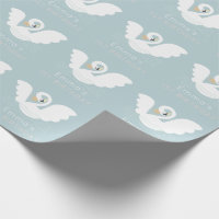 Swan Princess Modern Blue Girl Birthday