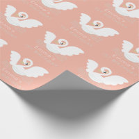 Swan Princess Modern Pink Girl Birthday
