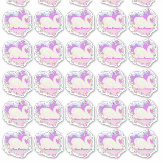 Swan Princess (sheet) contour stickers (Front)