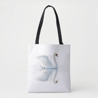 Swan Reflection Tote Bag