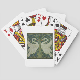'Swan, Rush and Iris' wallpaper design Playing Cards