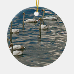 Swan Song Ceramic Ornament